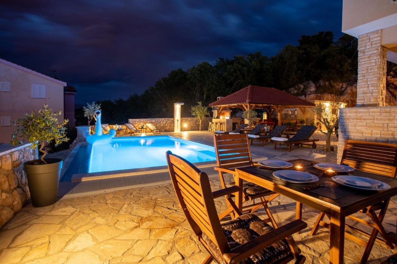 Luxury Villa Allen With Pool Klimno Zimmer foto