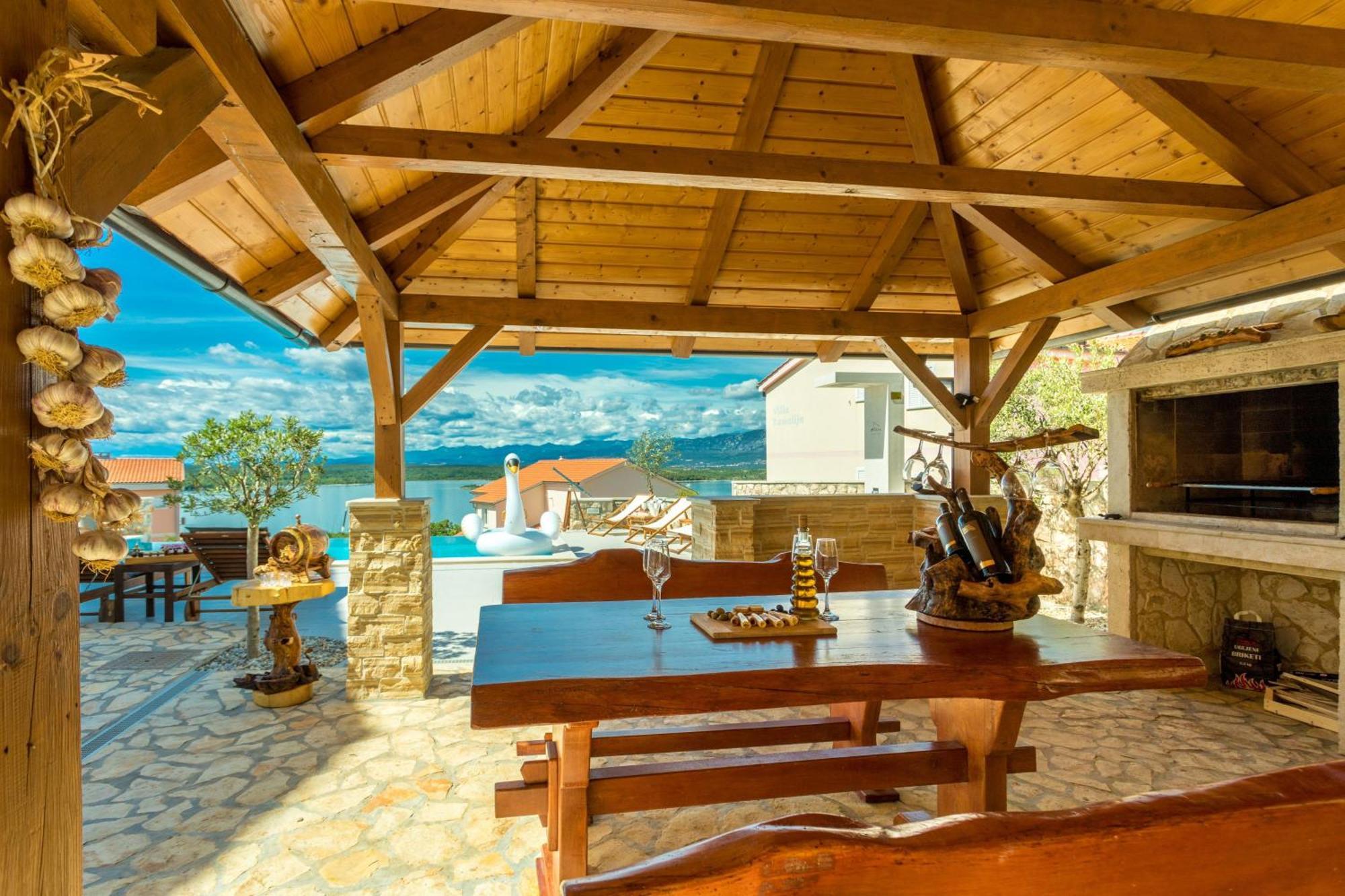 Luxury Villa Allen With Pool Klimno Zimmer foto