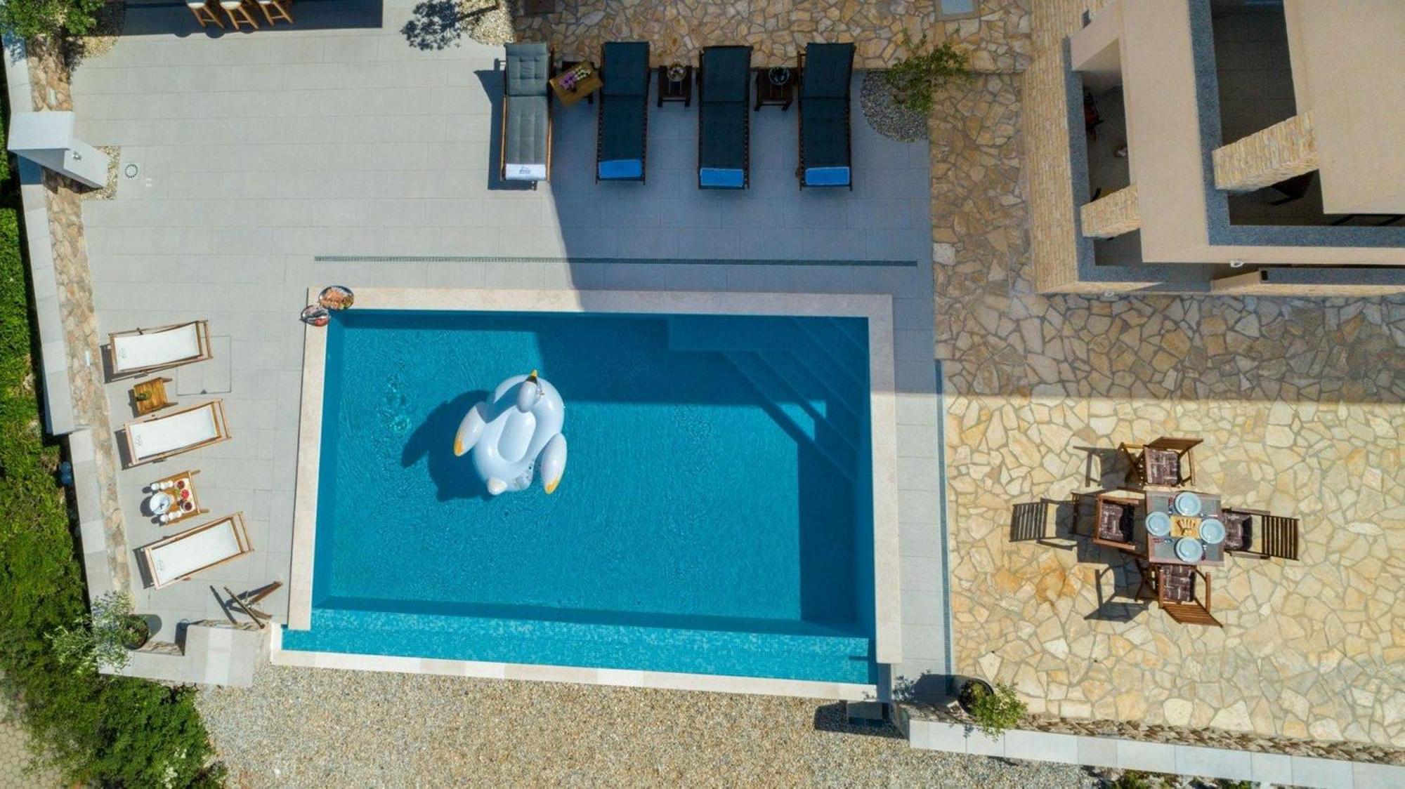 Luxury Villa Allen With Pool Klimno Zimmer foto
