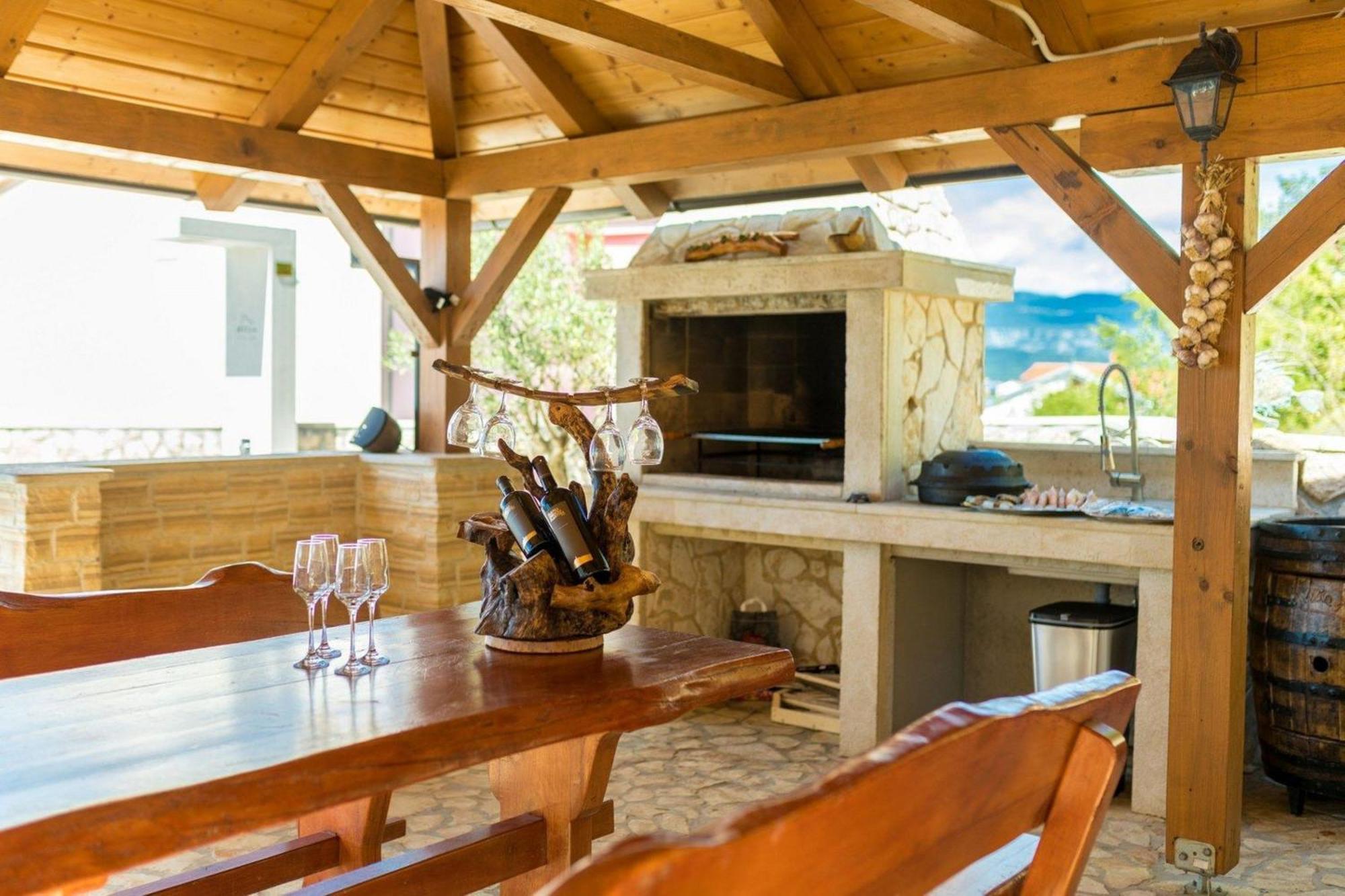 Luxury Villa Allen With Pool Klimno Zimmer foto